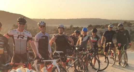 Group of gravel bike riders on the Thursday night ride.