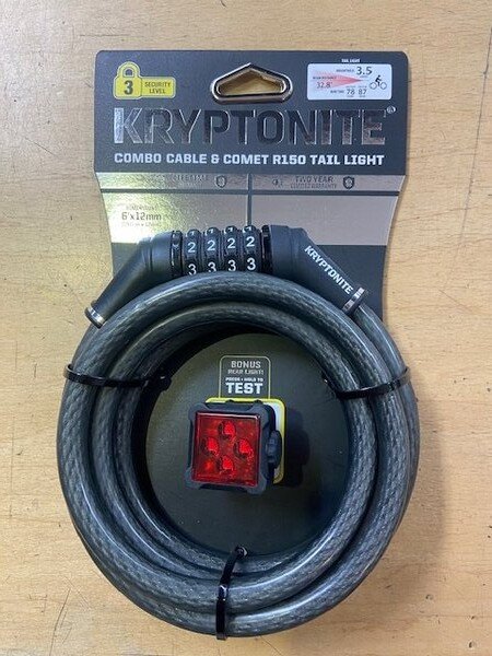 Kryptonite Combo-Cable with Tail Light