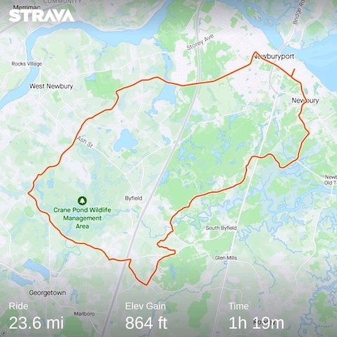 Strava map for Tuesday Mornings With Big Ryan