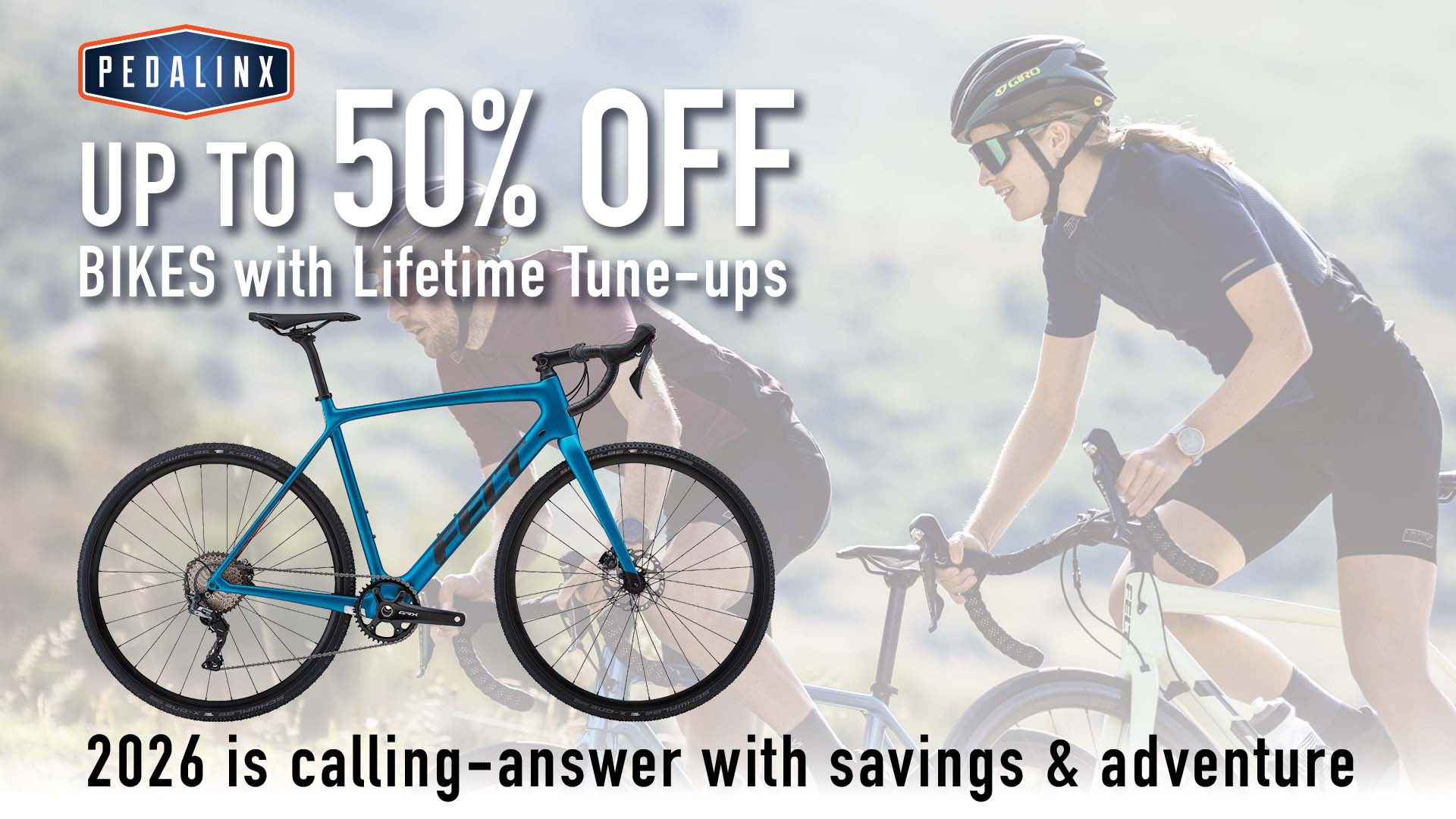UP TO 50% OFF BIKES with Lifetime Tune-ups