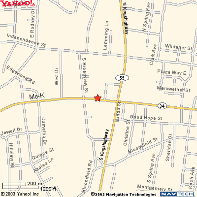 Across from Applebees Location