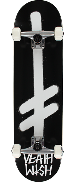 Death Wish Skateboards Gang Logo Complete - 8.5 BLK/WHT 