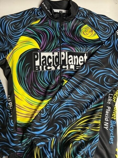 Placid Planet Bicycles Jewel Tone Starry Night Thermal Men's Jersey