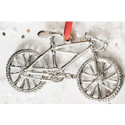 Bisesi's Bicycle & Fitness Pewter Bicycle Ornament
