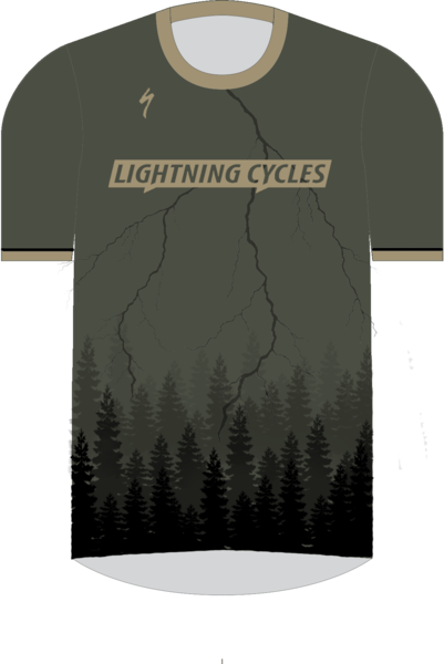 Specialized Lightning Cycles Custom All Mountain Jersey OD Green