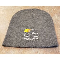 Spin City Cycles Hat New SCC Logo Beanie Gray
