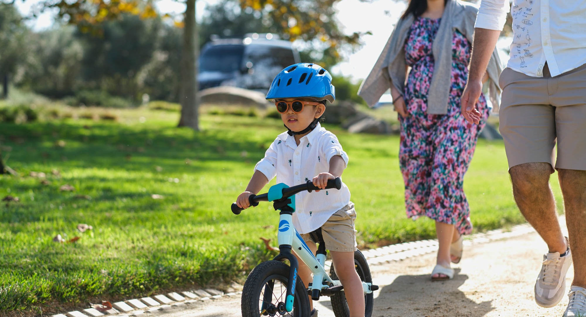 Boy on 12-inch kids' bike