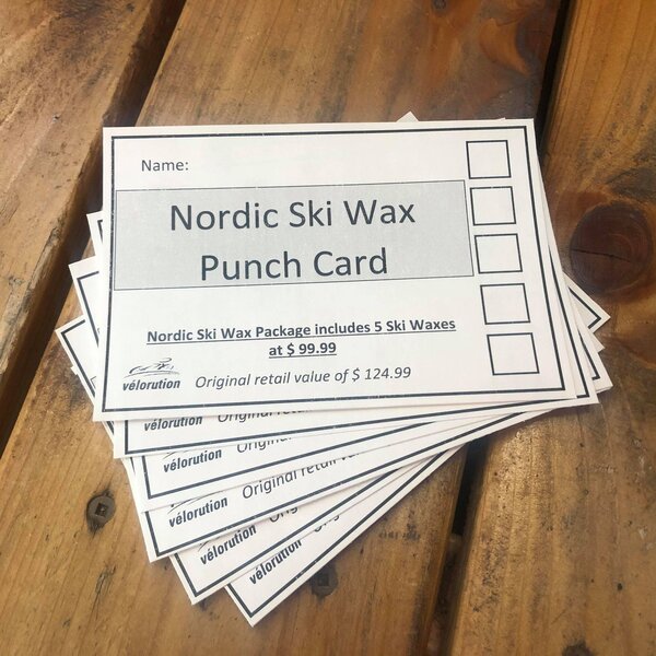 Velorution Nordic Ski Wax Punch Card