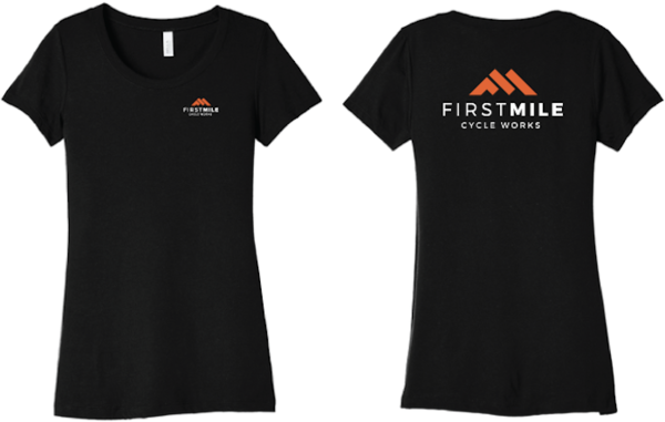 First Mile Cycle Works Women's Tri-blend Logo T