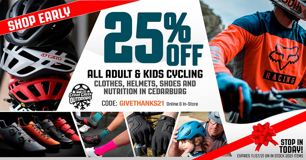 Adult Kids Bike Bicycle Apparel Clothes Helmet Socks Shoes Sale nearby Milwaukee WI
