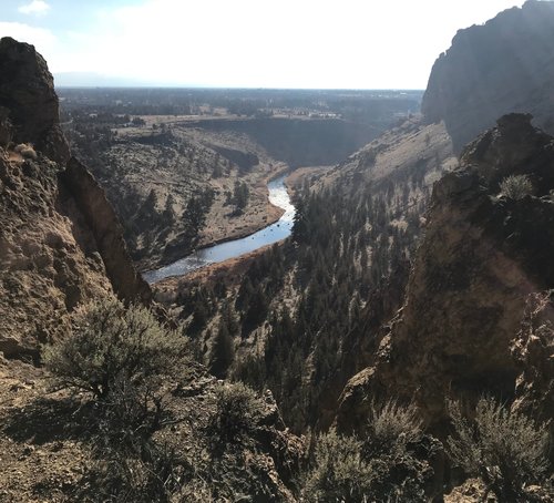 View of Smith rock trails