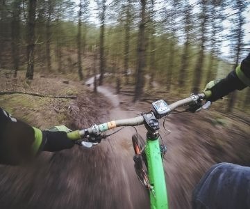 Mountain bike on a trail