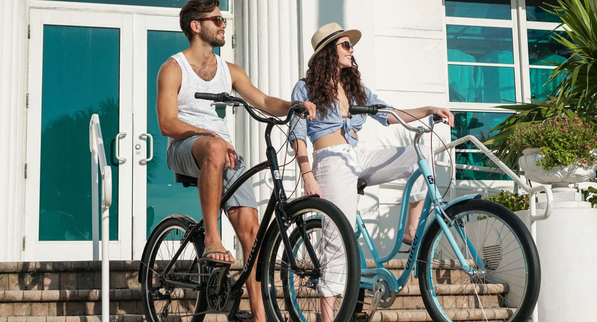 woman riding a comfort bike