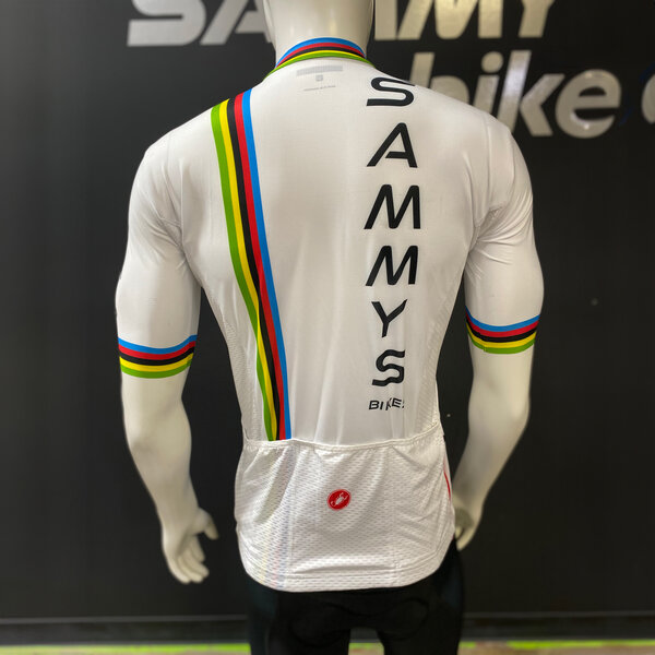Sammy's Bikes Castelli Competizione Jersey, White w/World Champ
