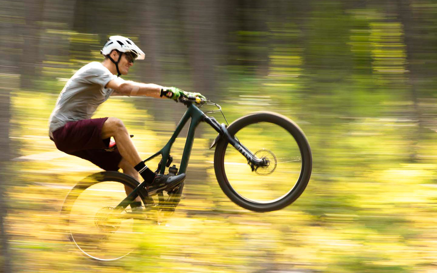 Person on a mountain bike