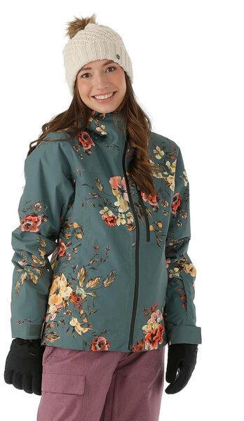 The North Face Women's Descendit Jacket Balsam Green Aprés Flower Print S