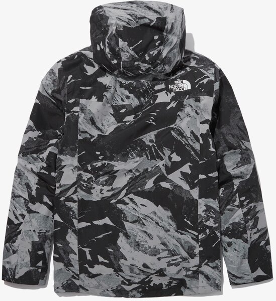 The North Face Men's Thermoball Eco Snow Triclimate Jacket TNF Black Mountain Print