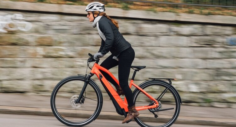Commuter on an e-Bike
