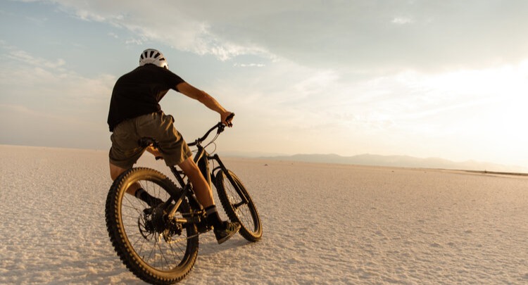 Mountain biker on an e-Bike
