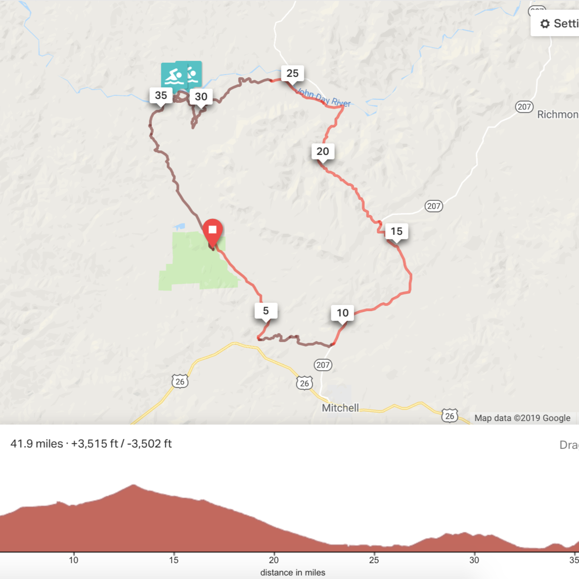 Priest Hole trail map