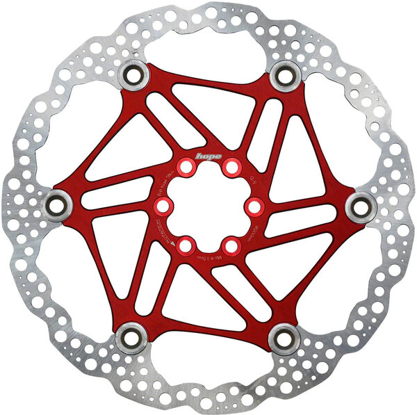 Hope Hope Floating Disc Brake Rotor - 200mm, 6-Bolt, Red
