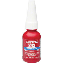 Loctite #243 Threadlocker Medium Strength - For Fastners 6-20mm, Oil Resistant, 10ml
