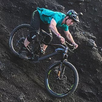 Electric mountain bike on dirt