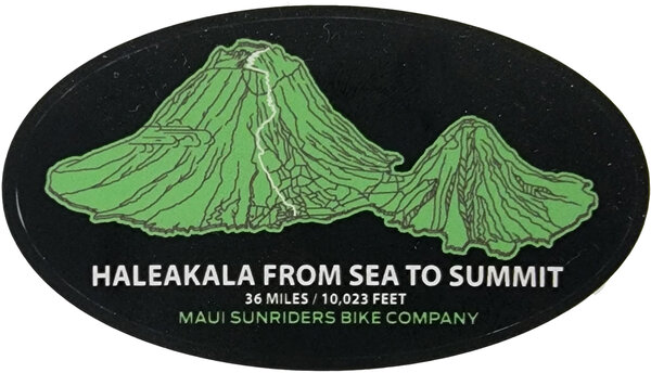 Maui Sunriders Bike Co MSBC Sticker Haleakala Uphill