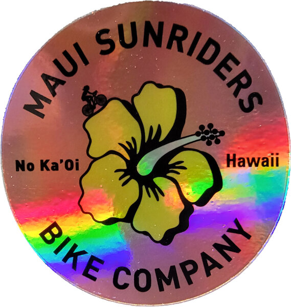 Maui Sunriders Bike Co MSBC Sticker Pink Hibiscus 
