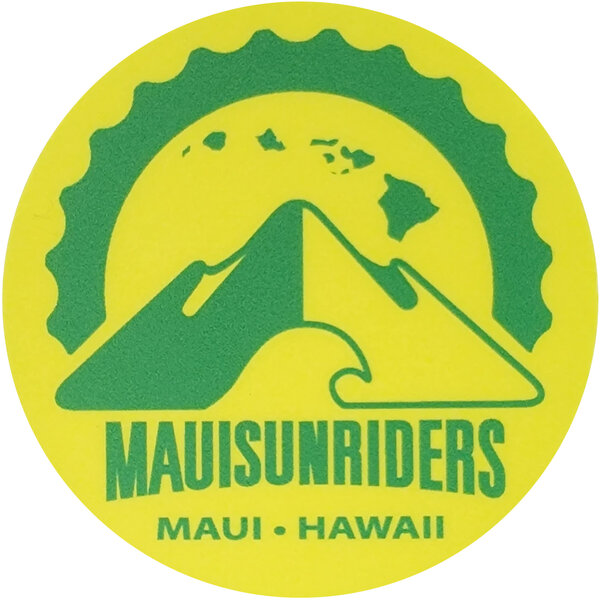 Maui Sunriders Bike Co MSBC Sticker Mini Yellow 2'' 