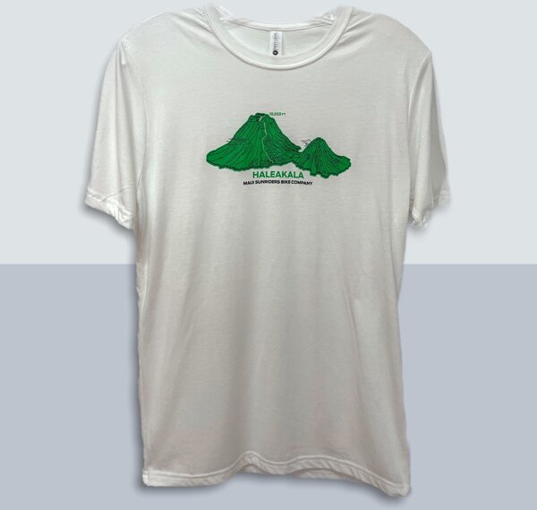 Maui Sunriders Bike Co T-Shirt Men's MSBC Haleakala White