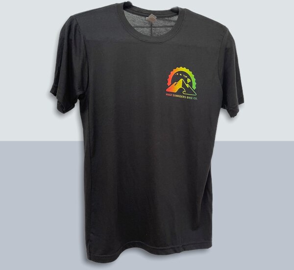 Maui Sunriders Bike Co T-Shirt Men's MSBC Rasta Islands Black 