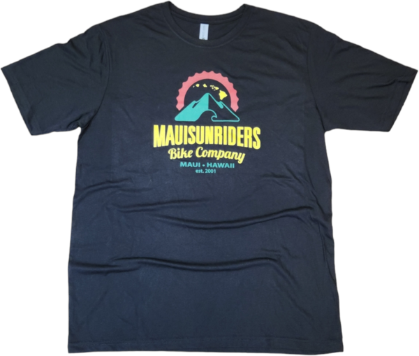 Maui Sunriders Bike Co T-Shirt Men's MSBC Logo Black / Island
