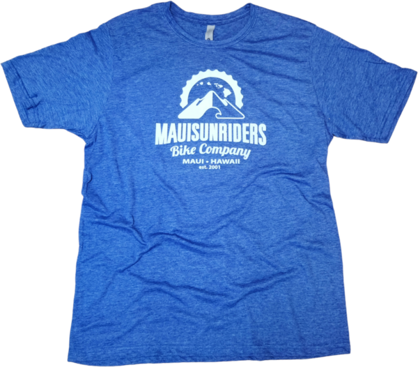 Maui Sunriders Bike Co T-Shirt Men's MSBC Logo Blue / White