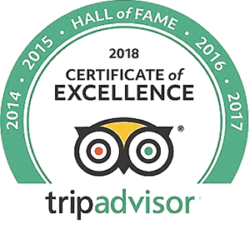 Trip Advisor Certificate of Excellence