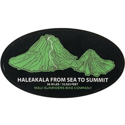 Maui Sunriders Bike Co MSBC Sticker Haleakala Uphill