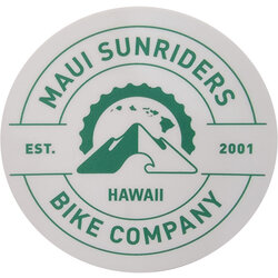 Maui Sunriders Bike Co MSBC Sticker White/Green Circle