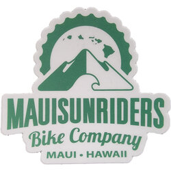 Maui Sunriders Bike Co MSBC Sticker Logo Green 3''
