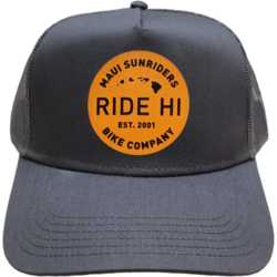 Maui Sunriders Bike Co Hat MSBC Ride Hi Grey/Orange
