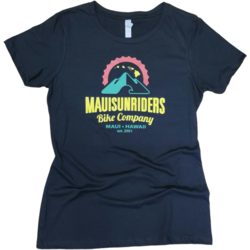 Maui Sunriders Bike Co T-Shirt Women's MSBC Logo Black / Island