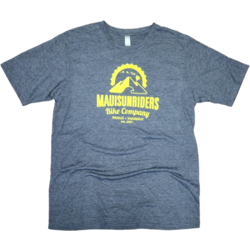 Maui Sunriders Bike Co T-Shirt Men's MSBC Logo Grey / Yellow