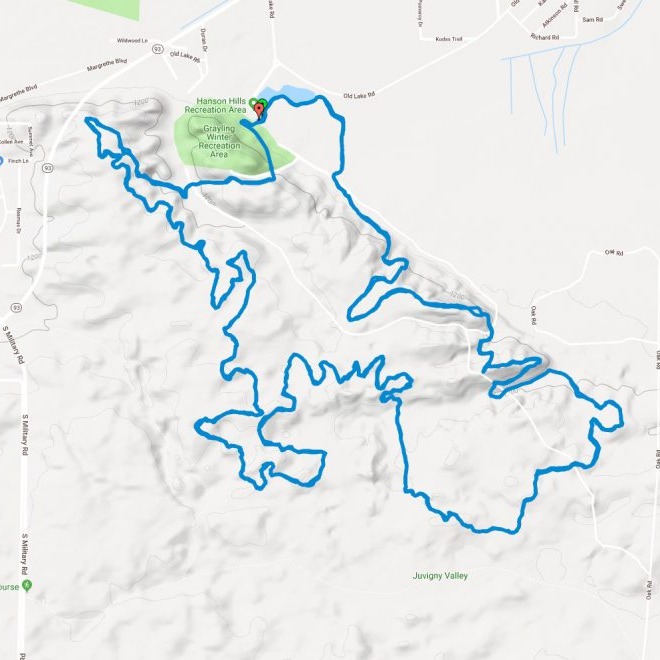 map of Hanson Hills course