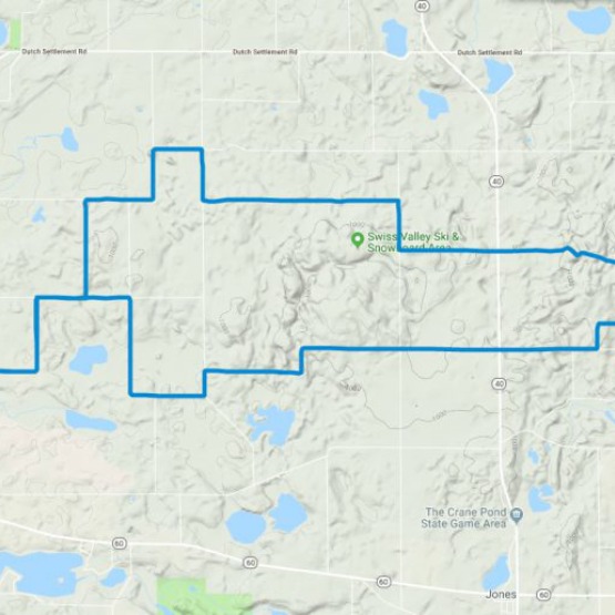 map of Melting Mann trail