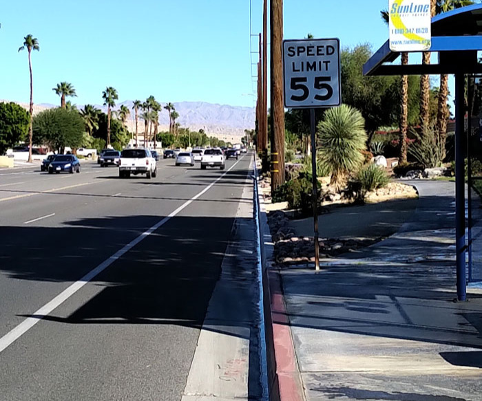 road with vehicles in Cathedral City
