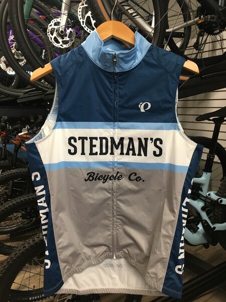 Stedman's Bike Shop Shop Blue Elite LTD Wind Vest - No Pockets - L