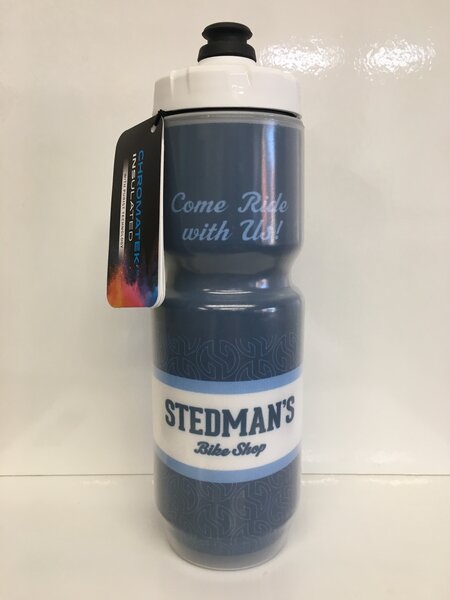 Stedman's Bike Shop Shop Bottle Insulated Purist BM Come Ride Dark Blue 23oz