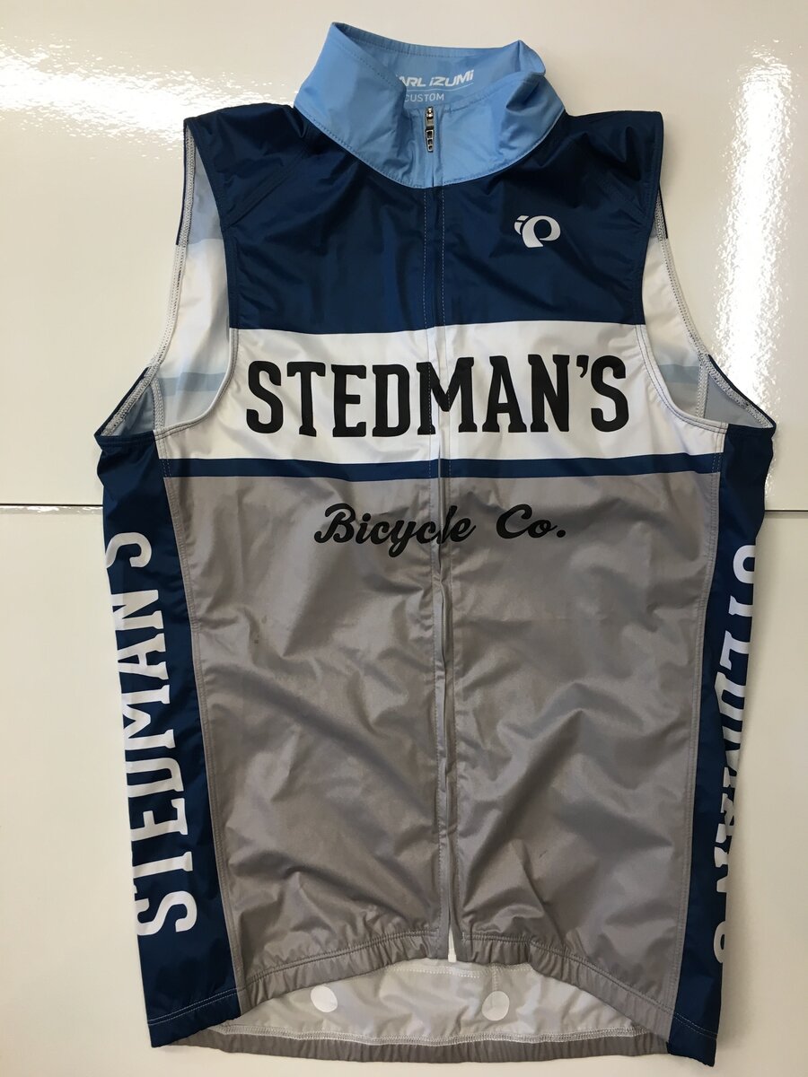 Stedman's Bike Shop Shop Custom Elite Wind Vest Pkts Stedman's Bike Shop