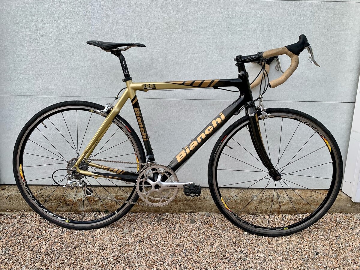 Bianchi 928 Carbon 56cm Blk/Gld USED Stedman's Bike Shop