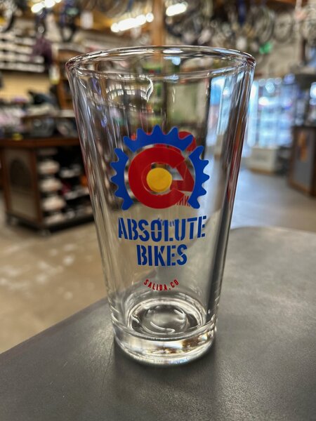 Absolute Bikes Custom 25th Anniversary Pint Glass