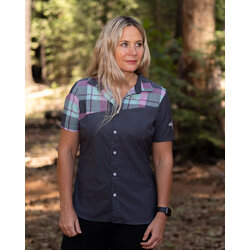 Tour of Nevada City TONC x JAKROO Short Sleeve Button Down Tech Shirt